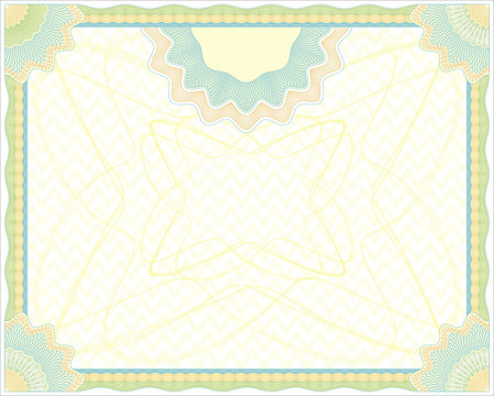 Guilloche diploma. In vector, elements are in layers