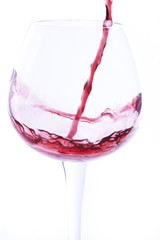 Stock photo of wine poured into a glass