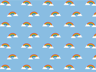 "Rainbow" pattern (wallpaper background clouds sky motif)