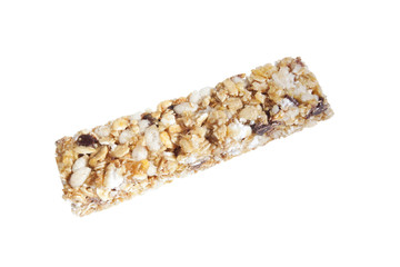 granola bar isolated on white background