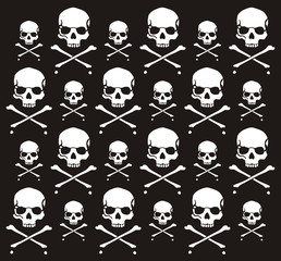 crossbones and skull pattern