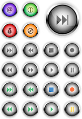 Vector glossy media buttons
