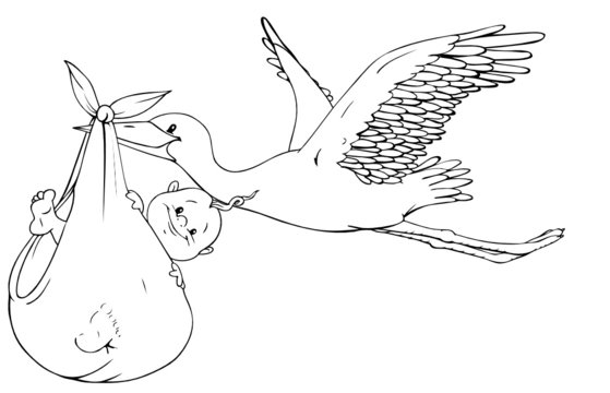 Baby, Klapperstorch, Geburt, Schwanger, Schwangerschaft