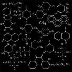 Blakboard with chemical formula