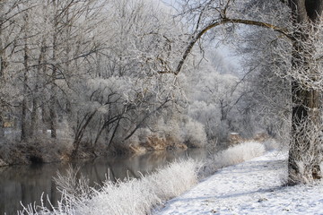 Winterlicher Flusslauf