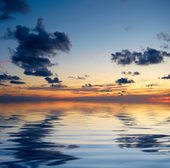 Dramatic sky background.