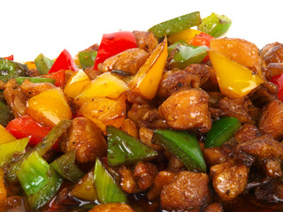 Chinese Fried Chicken with peppers
