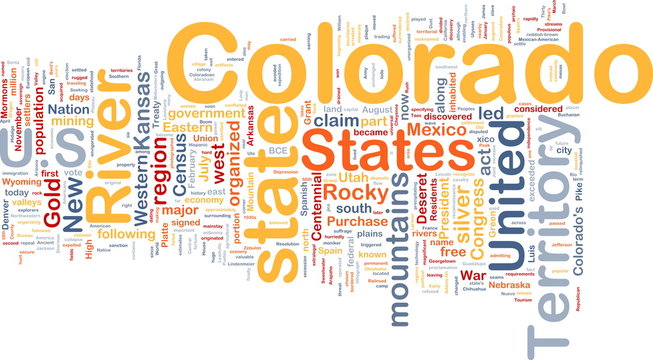 Colorado state background concept