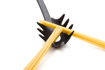 Spaghetti auf Löffel