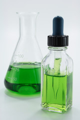 Erlenmeyerkolben mit Tropfflasche