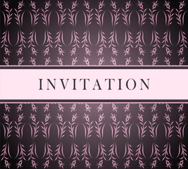 Invitation pink card