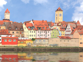 Fototapeta premium maisons en couleur