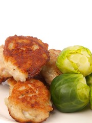 Danish meatballs with Brussels sprouts