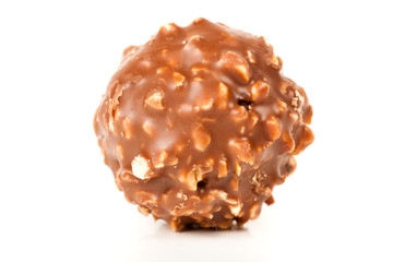 Delicious candy in golden foil