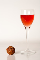 Liqueur and chocolate