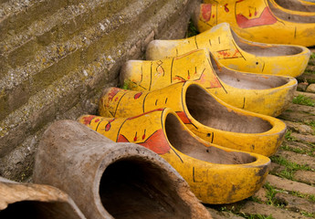 A row of clogs