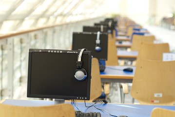 empty college library