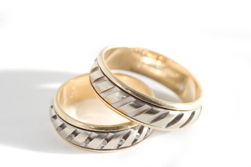 Golden wedding rings