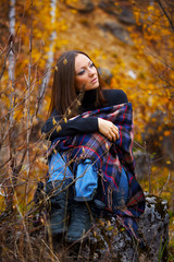 fall portrait of a beautiful woman