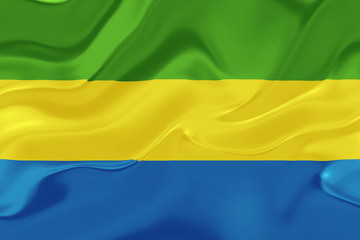 Flag of Gabon wavy