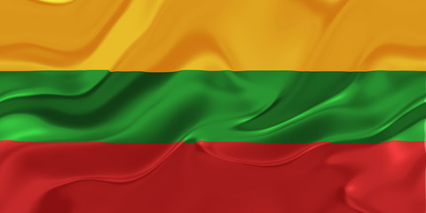 Flag of Lithuania wavy