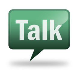Speech bubble shaped icon 