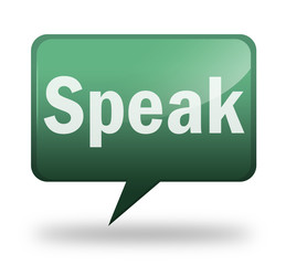 Speech bubble shaped icon 