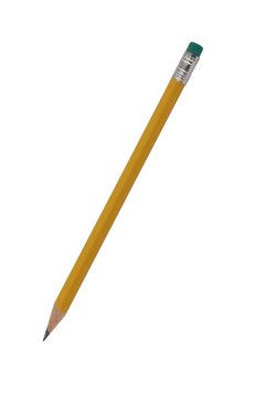 Pencil isolated on pure white