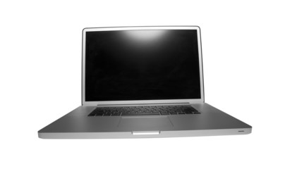 Modern computer laptop isolated on white with clipping path