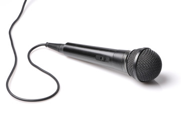Microphone on a white background