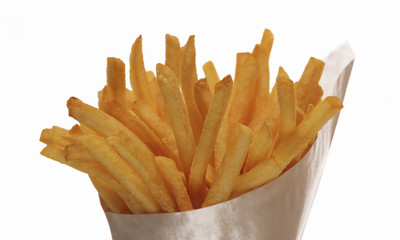 Pommes frites pur in Tüte