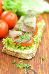 Toastbrot mit Schinken