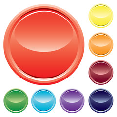 Varicolored buttons. Vector.