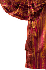 Red oriental curtain