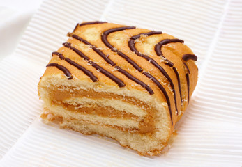 Roll with boiled condensed milk