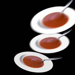 Tomatensuppe fliegend