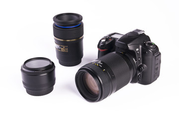 Digital SLR With Lenses