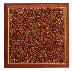 Frame with  coffee beans