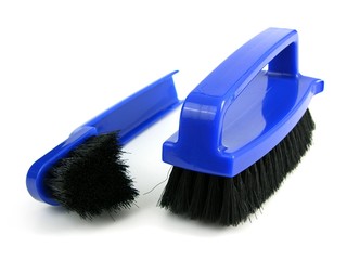 Bürste mit blauem Griff