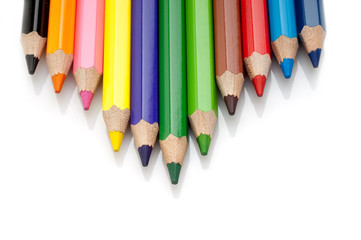 pastelli su fondo bianco