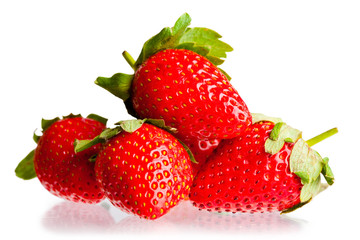 berry of strawberry on white background.