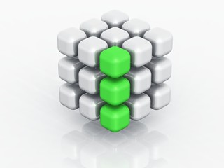 Quader - grüne reihe