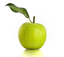 Fresh Green Apple on white background