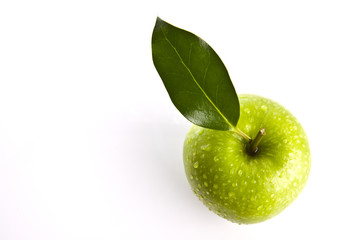 Fresh Green Apple on white background