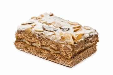 pastel de trufa con almendra tostada