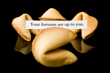 Fortune cookie: "Your fortunes are up to you"