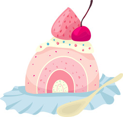 strawberry roll cake