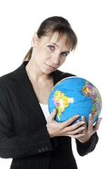 jeune femme d'affaires préservation de la planète