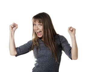 jeune filles heureuse réussite