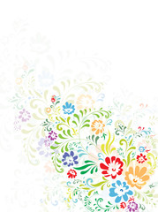 multicolored floral abstract decoration